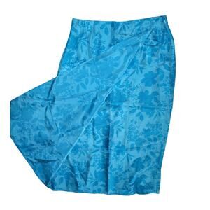 August Silk Vintage Faux Wrap Maxi Skirt Sz 16